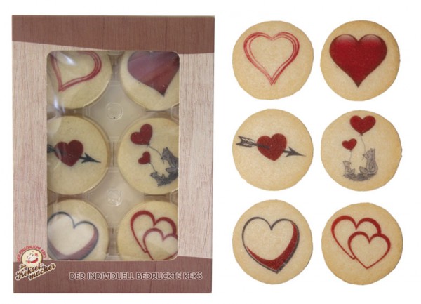 "Herzen" - 12 Kekse