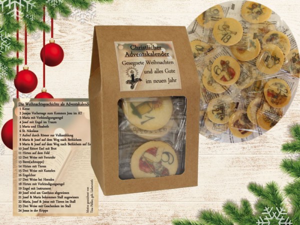 Adventskalender mit christlichen Motiven