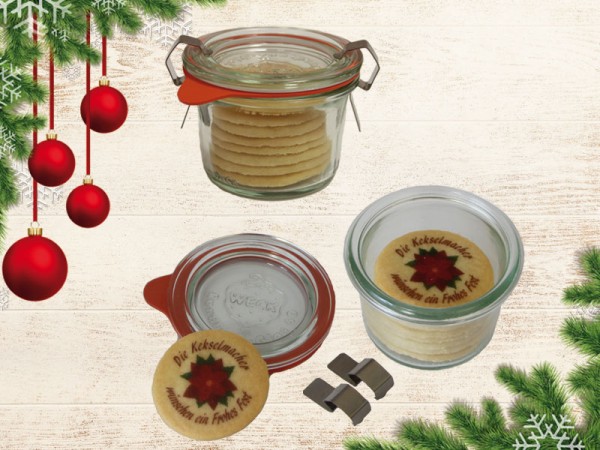 Weckglas mit 8 Keksen
