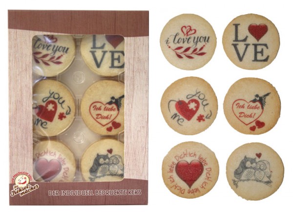"Ich liebe dich" - 12 Kekse