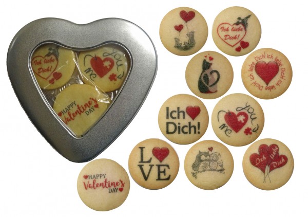 Valentinstag-Herz - 10 Kekse