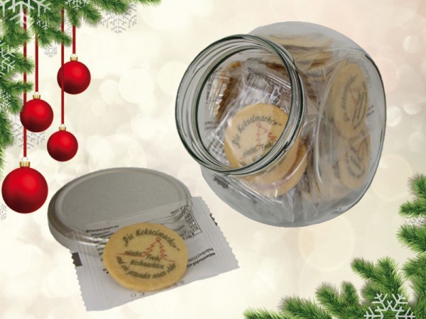 Schraubglas mit 30 Keksen