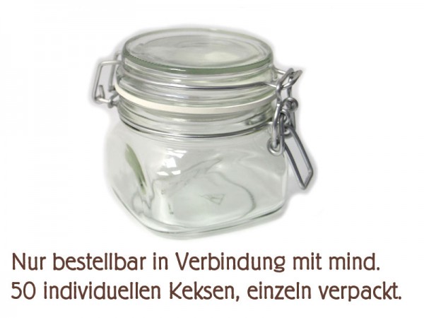 Drahtbügelglas für 10 Kekse