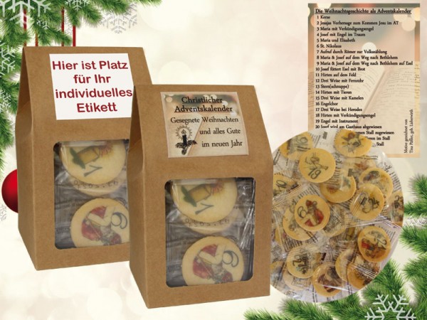 Adventskalender mit christlichen Motiven