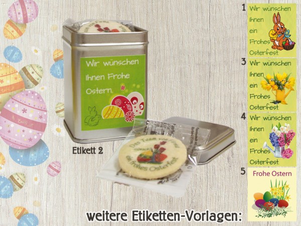 Edle Metalldose mit 10 Keksen