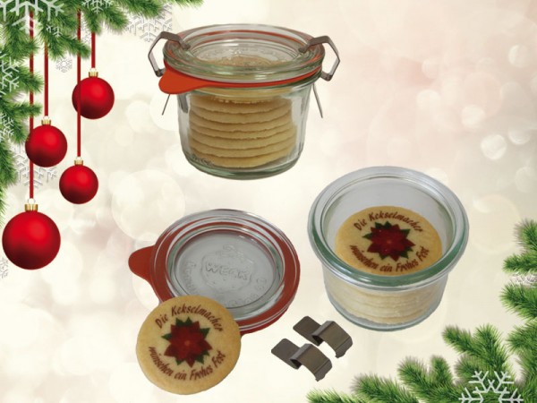 Weckglas mit 7 Keksen